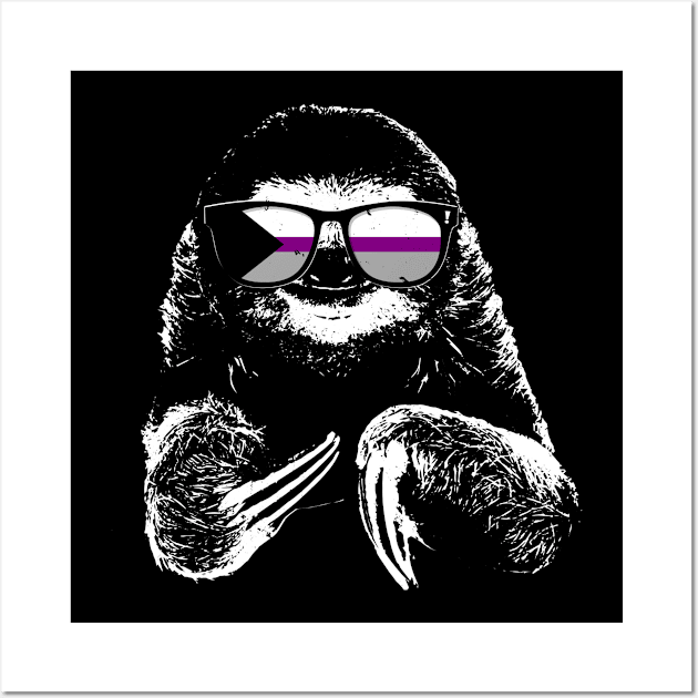 Pride Sloth Demisexual Pride Flag Sunglasses Wall Art by wheedesign